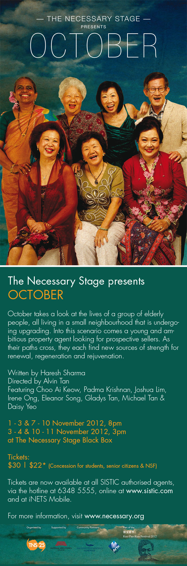 The Necessary Stage presents OCTOBER